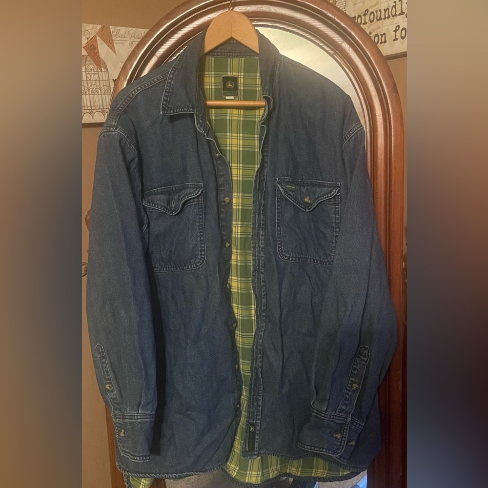 John Deere denim jacket … lined jacket/coat/shirt